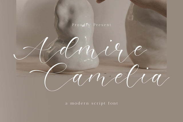 Admire Camelia - Script font Font Timur type 