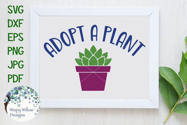 Adopt A Plant SVG SVG Wispy Willow Designs 