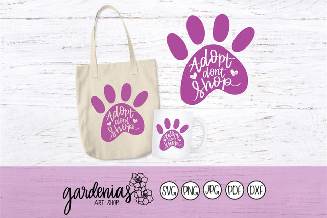Adopt Don't Shop SVG Gardenias Art Shop 