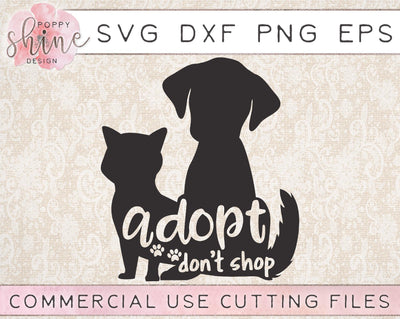 Adopt Don't Shop SVG Poppy Shine Design 