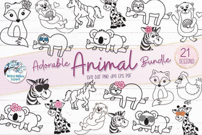 Adorable Animal SVG Bundle SVG Wispy Willow Designs 
