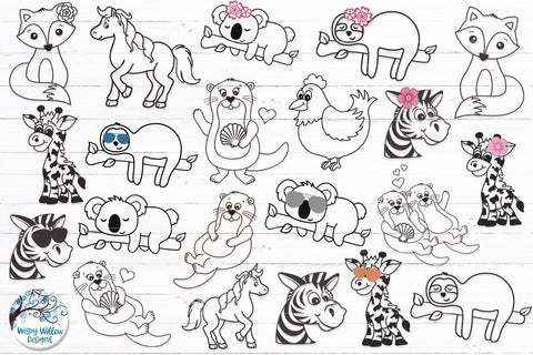 Adorable Animal SVG Bundle SVG Wispy Willow Designs 