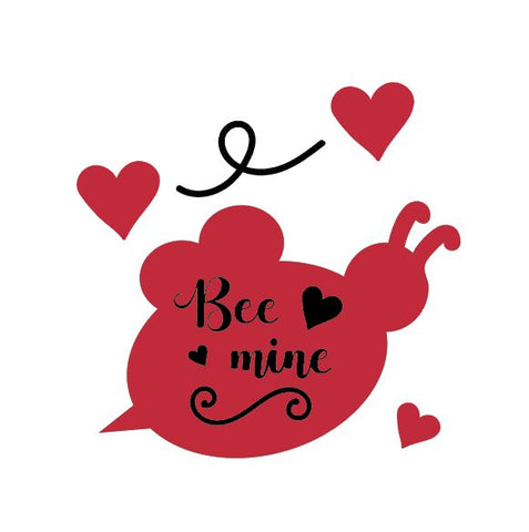 Adorable Layered Valentines SVG, Bee Mine svg, Bee svg, Valentines svg die cut files and png, eps, dxf SVG Alexis Glenn 