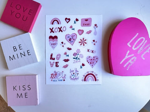 Adorable Valentine's Day Print and Cut, Printable Sticker Sheet SVG Alexis Glenn 