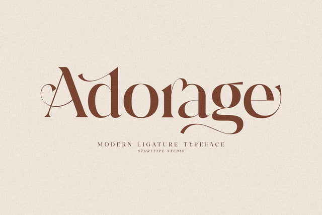 Adorage Typeface Font Storytype Studio 