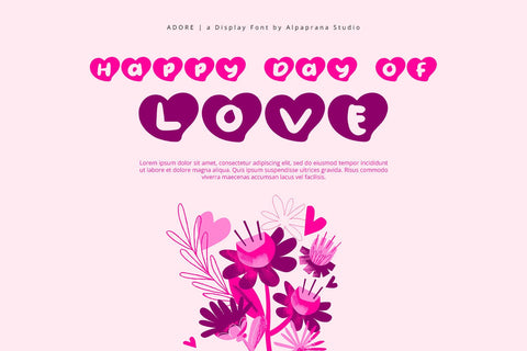 Adore - Display Font Font Alpaprana Studio 