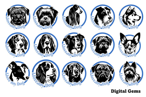 Adore Your Dog Companion with 30 Captivating SVG Designs! SVG Digital Gems 