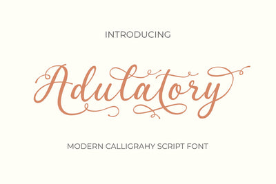 Adulatory - a Modern Calligraphy Font Font nhfonts 