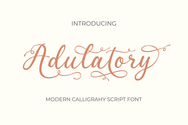 Adulatory - a Modern Calligraphy Font Font nhfonts 