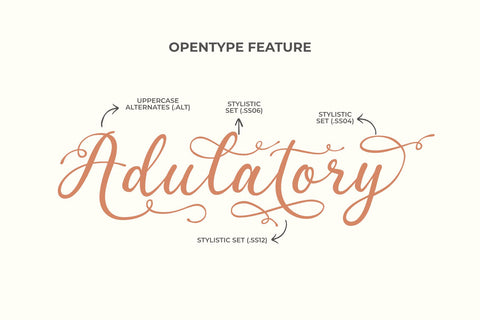 Adulatory - a Modern Calligraphy Font Font nhfonts 