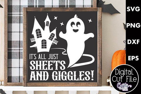 Adult Halloween Sign Funny Svg, Sheets And Giggles Ghosts SVG Crafty Mama Studios 