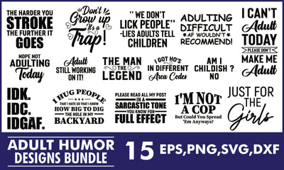 Adult Humor SVG Designs Bundle SVG PatternFeed8 