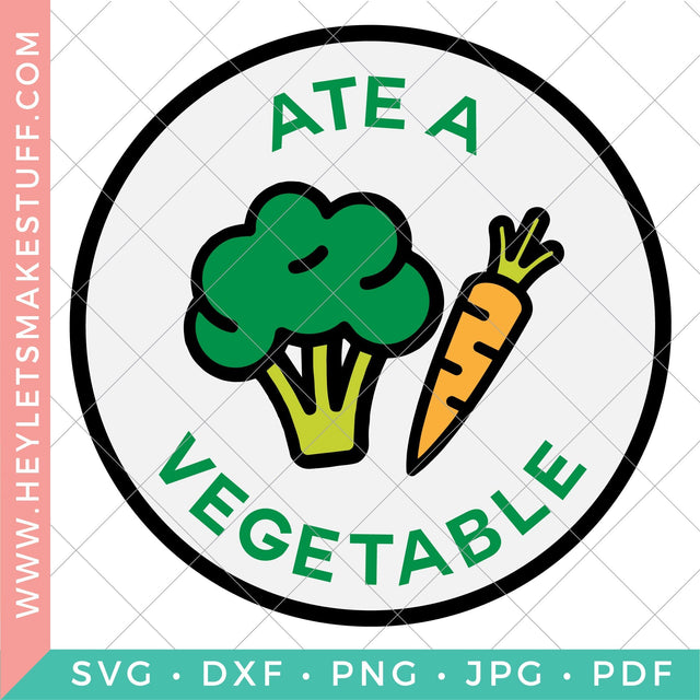 Adult Merit Badge Ate a Vegetable SVG Hey Let's Make Stuff 
