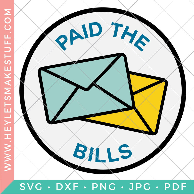 Adult Merit Badge Paid the Bills SVG Hey Let's Make Stuff 