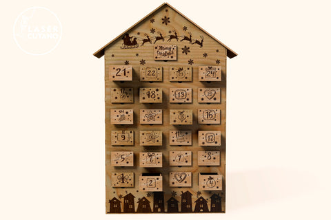 ADVENT CALENDAR Laser Cut Wood For Christmas SVG LaserCutano 