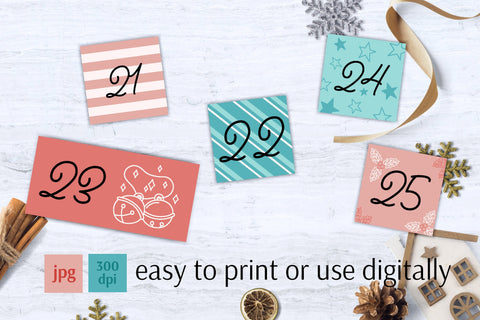 Advent Calendar Vector | A4 Vertical | JPG Christmas Cards Sublimation AnnaViolet_store 