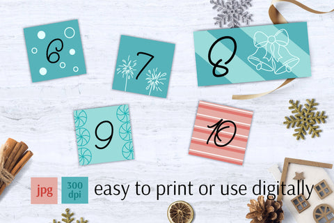 Advent Calendar Vector | A4 Vertical | JPG Christmas Cards Sublimation AnnaViolet_store 