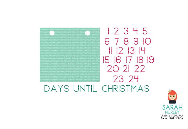 Advent Countdown SVG Sarah Hurley 