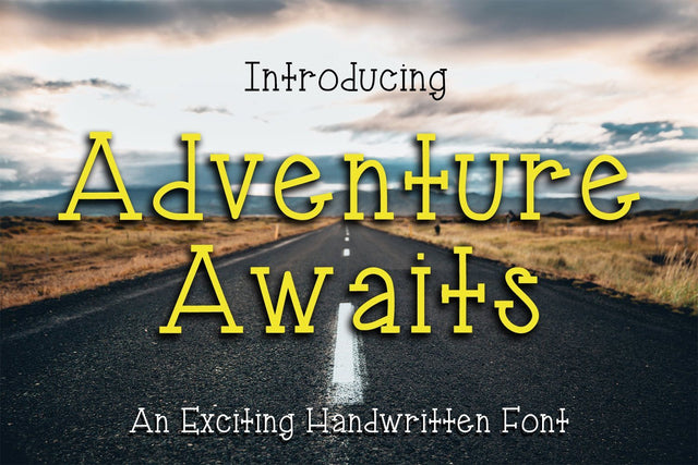 Adventure Awaits Font Design Shark