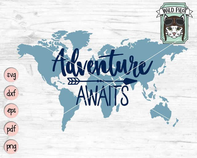 Adventure Awaits Map SVG Cut File SVG Wild Pilot 