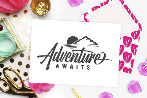 Adventure awaits | Mountain cut file SVG TheBlackCatPrints 
