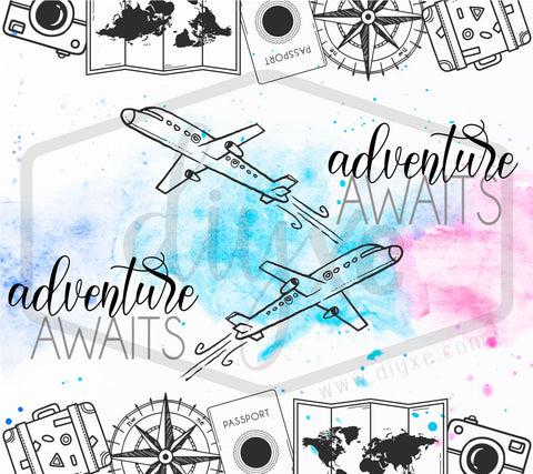 Adventure Awaits - Sublimation Graphic For Skinny Tumbler Sublimation DIYxe Designs 