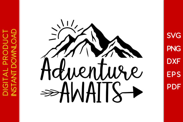 Adventure Awaits Summer Vacation SVG PNG PDF Cut File SVG Creativedesigntee 