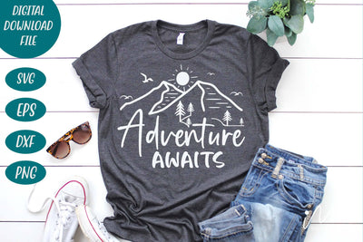 Adventure awaits svg, adventure t shirt, camp t shirt svg SVG Isabella Machell 