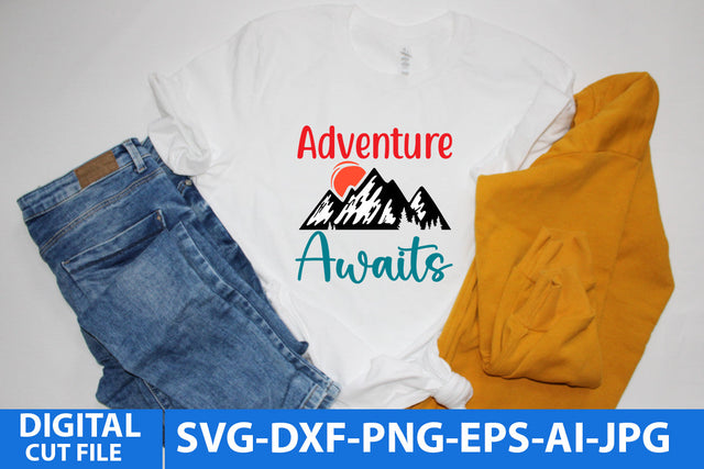 Adventure Awaits SVG Cut File, Adventure Awaits SVG , Camping SVG Bundle SVG BlackCatsMedia 