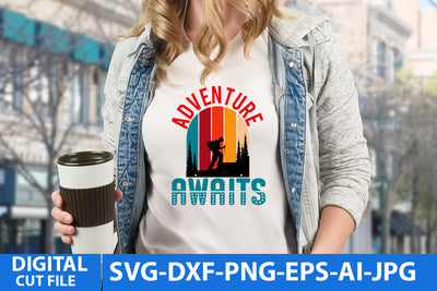 Adventure Awaits SVG Cut File, Adventure Awaits SVG Design , Camping SVG Bundle SVG BlackCatsMedia 