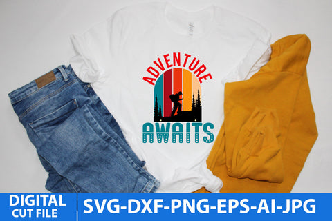 Adventure Awaits SVG Cut File, Adventure Awaits SVG Design , Camping SVG Bundle SVG BlackCatsMedia 