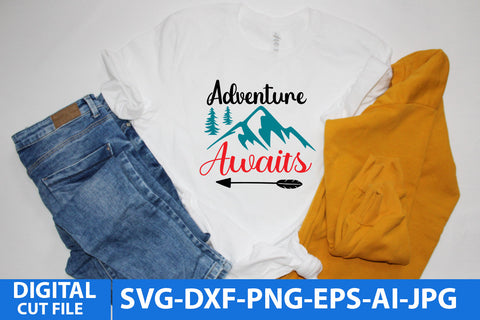 Adventure Awaits SVG Cut File ,Camper SVG Bundle SVG BlackCatsMedia 