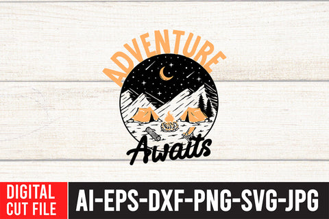 Adventure Awaits SVG Cut File , Camping SVG Bundle SVG BlackCatsMedia 