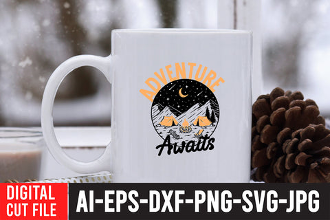 Adventure Awaits SVG Cut File , Camping SVG Bundle SVG BlackCatsMedia 