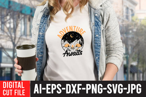 Adventure Awaits SVG Cut File , Camping SVG Bundle SVG BlackCatsMedia 