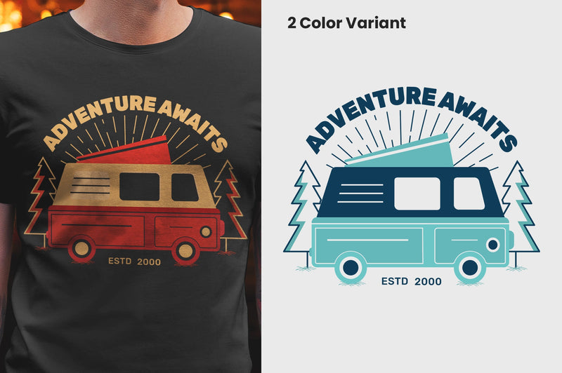 Adventure awaits T-shirt Design SVG futivesvg 