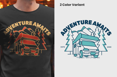 Adventure Awaits T-shirt Design SVG futivesvg 