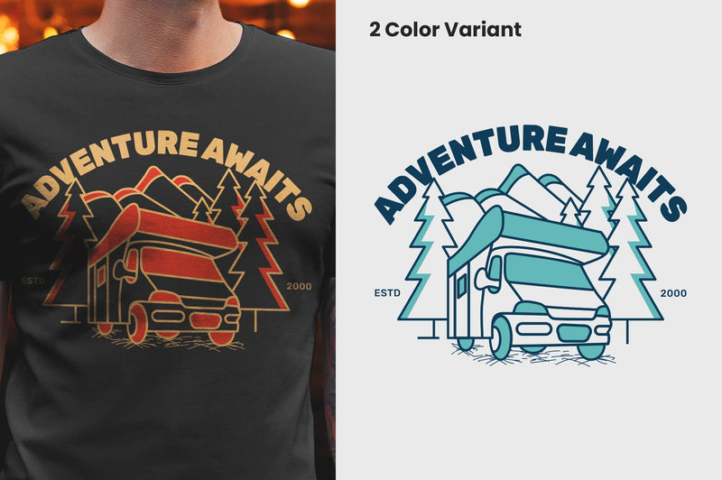 Adventure Awaits T-shirt Design SVG futivesvg 