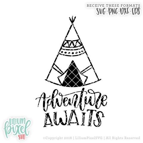 Adventure Awaits - Tent SVG Lilium Pixel SVG 