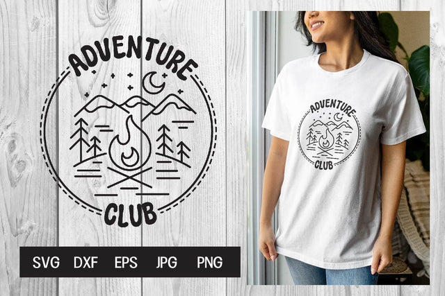 Adventure club, camping svg, dxf, eps, png, jpg SVG dadan_pm 