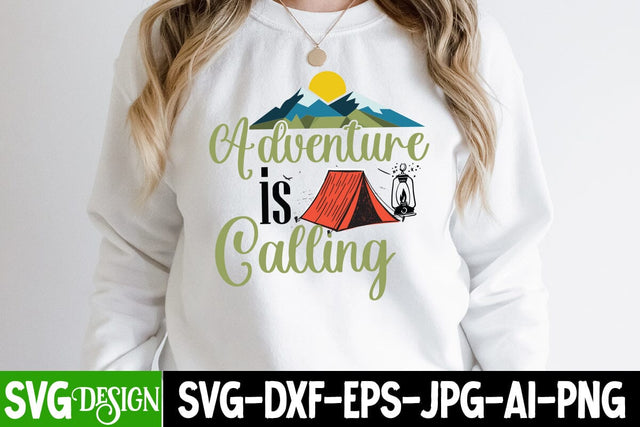 Adventure is Calling SVG Cut File, Adventure is Calling SVG Design SVG BlackCatsMedia 