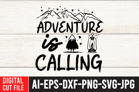 Adventure is Calling SVG Cut File , Camping SVG Bundle SVG BlackCatsMedia 