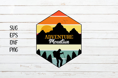 Adventure Mountain Vintage Retro SVG SmmrDesign 