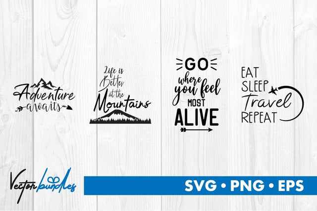 Adventure quote bundle svg SVG vectorbundles 