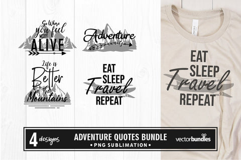 Adventure quotes bundle sublimation SVG vectorbundles 
