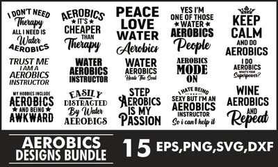 Aerobics SVG Designs Bundle SVG PatternFeed8 