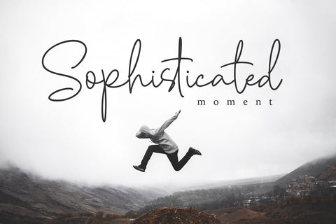 Aesthetic - Monoline Calligraphy Font Font Alpaprana Studio 