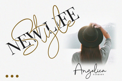 Aesthetic - Monoline Calligraphy Font Font Alpaprana Studio 