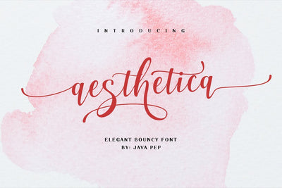 aesthetica - elegant bouncy font Font Javapep