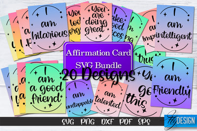Affirmation Cards SVG Bundle V.1 SVG Fly Design 